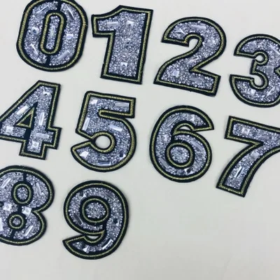 1 шт. вышитая нашивка с цифрами мультяшная железная куртка нашивками значок для