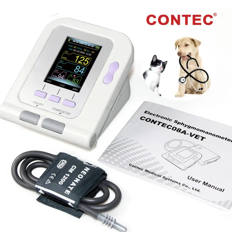 

CONTECMED CONTEC08A VET Digital Veterinary Blood Pressure Monitor 6-11cm Cuff SpO2