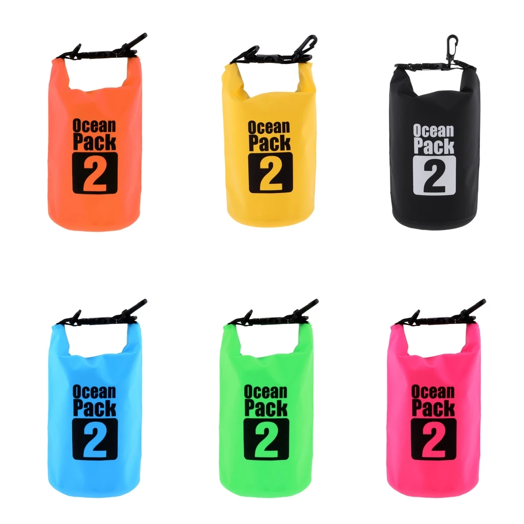 1 Pcs 2L Lightweight Dry Bag Waterproof Sack with Quick Release Buckle for Kayak Canoe Sailing Boating Swimming Beach Watersport