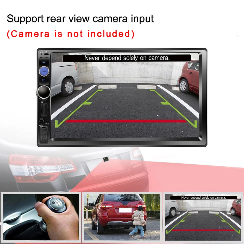 Дешево Hikity автомобильный Радио плеер Зеркало Ссылка Авторадио 2 din 7 ЖК сенсорный экран автомобиля стерео MP5 Bluetooth Авто Стерео камера заднего вида