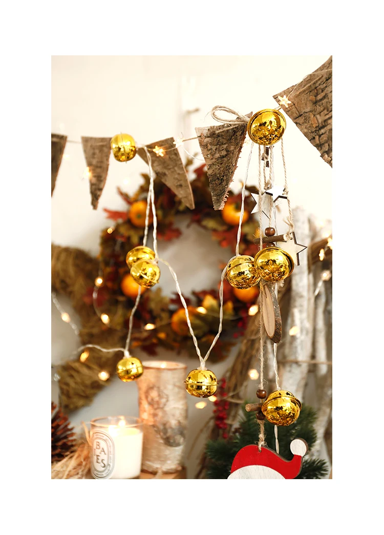 80 светодиодный хромированный Рождественский колокольчик с батарейной вилкой гирлянды 10 м светодиодный светильник для рождественской гирлянды на окно kerstverlichting