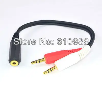5 pcs lot 3 5mm 1 Female to 2 Dual Male connector adapter Y Splitter Audio Earphone Headphone Extension Cable