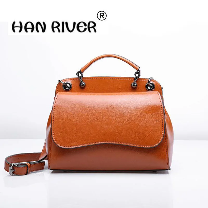

HANRIVER 2018Spring and summer new ladies fashion and elegant leather with a one-shouldered one-shouldered cross-leather handbag