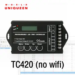 TC420 Время программируемый DC12V DC24V светодиодный световой диммер, светодиодный Время тревоги переключатель с часовым механизмом, для