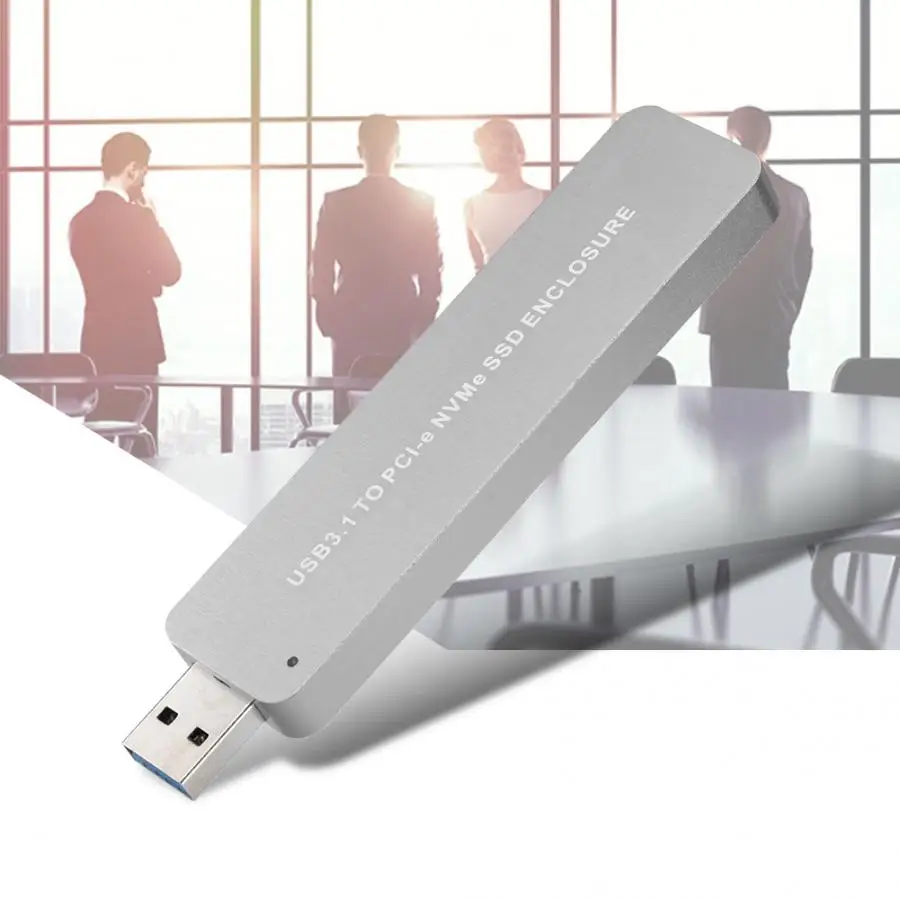 

M.2 NVME to USB3.0 Mobile Hard Disk Box M2 NGFF PCIE SSD Solid State to USB3.0 Light Grey New