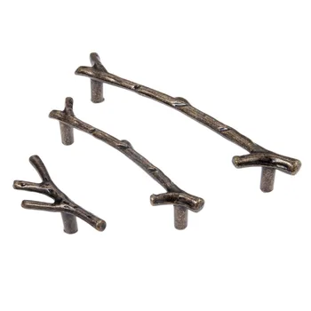 1Pc Tree Branch Furniture Handles Cabinet Knobs and Handles Kitchen Door Handles Knobs Pulls Furniture Hardware 96mm 128mm