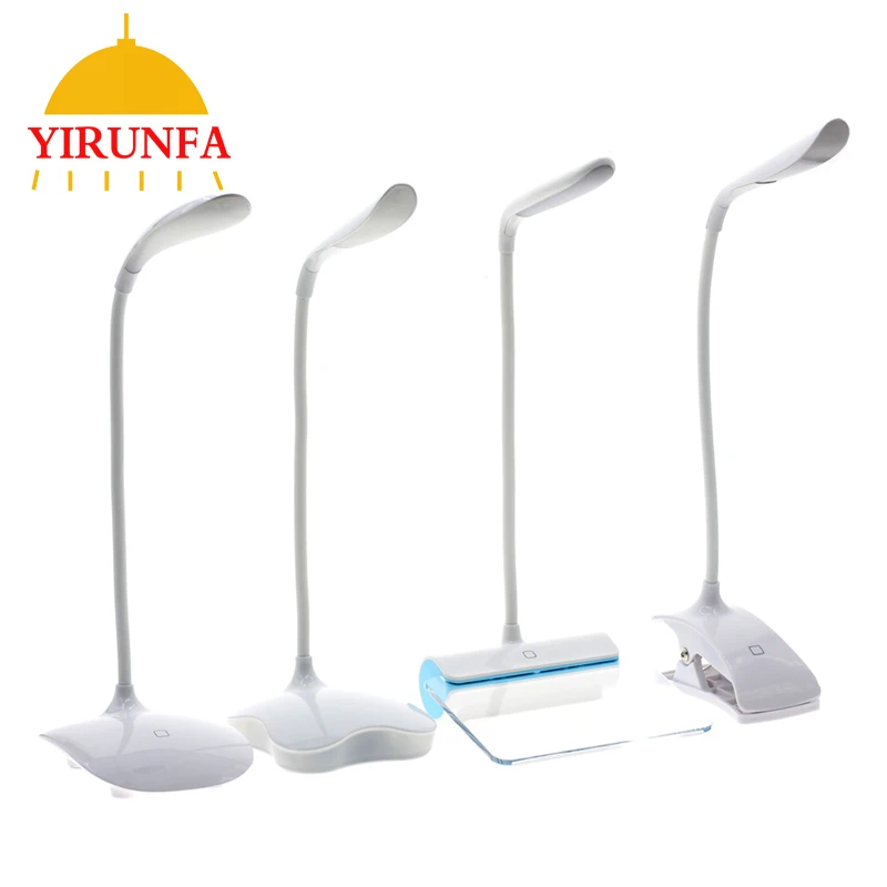 

LED Desk Table Lamp Message Board / Clover 3 Level Dimmable USB Rechargeable Book Reading Night Light