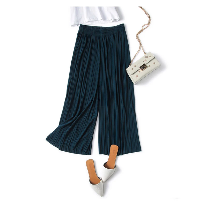 WHZHM 2019 Thin Summer Pants Women High Waist Loose Wide