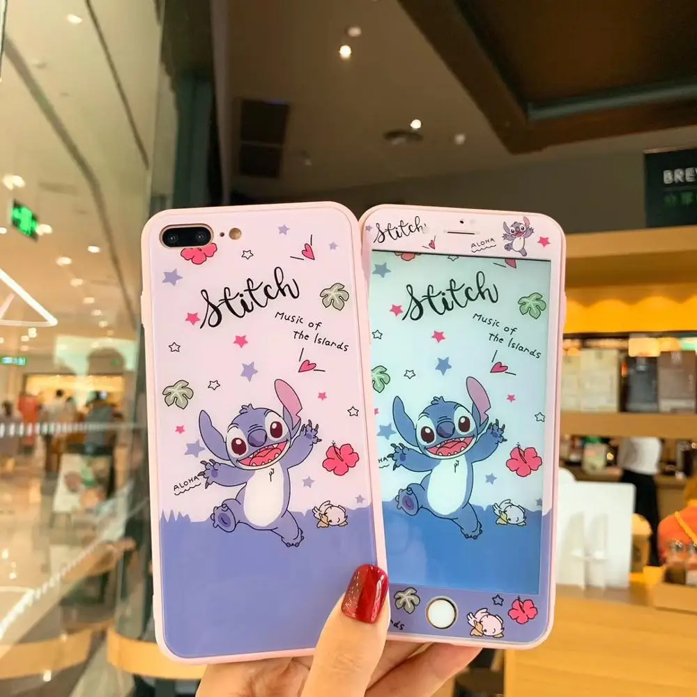 

Cartoon HD screen protection film Phone case for 11 Pro Max iPhone 6 6s 7 8 Plus X XS XR XSMAX Stitch Chip 'n' Dale