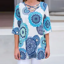 С принтом, свободные футболки с коротким рукавом, сексуальные, открытые, крест-накрест, v-образный вырез, женские, весна-лето, повседневные, шифоновые футболки, 7Q1173