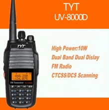 TYT TH-UV8000D Walkie Talkie VHF-UHF Dual Band/Standby 10W 128 CH Transceiver Portable Ham Radio 10 km TH-uv8000d Walky Talky