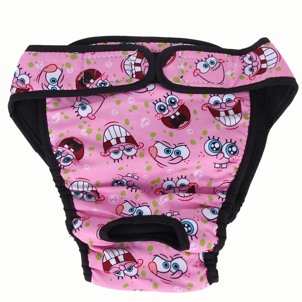 Физиологические штаны для собак, XS-XXL, подгузники, гигиенические, моющиеся, женские, короткие трусики для собак, нижнее белье для менструации, трусы, комбинезон для собак 9 - Цвет: Розовый