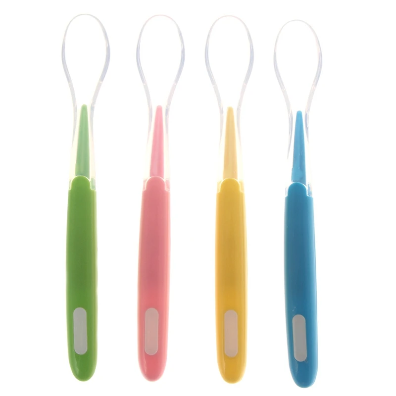 

2018 Baby Safety Soft Spoon Silicone Safety Feeding Tableware Weaning Food Newborn Infants Baby Feed Spoon