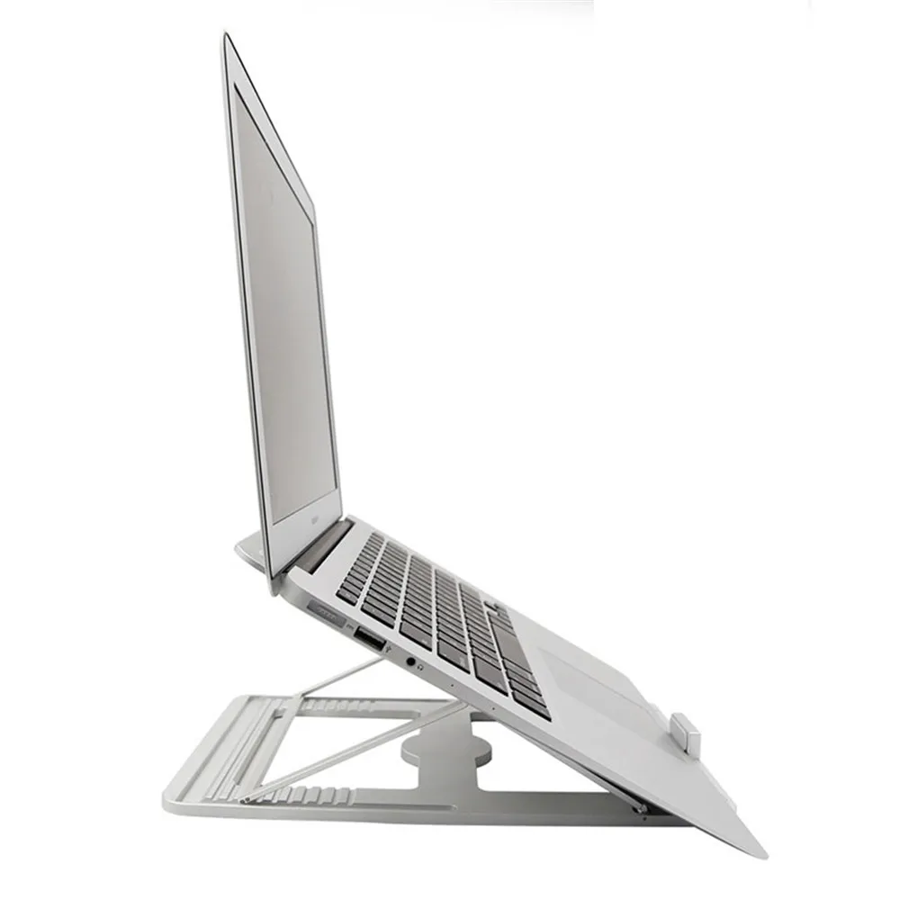 10 передач регулируемая алюминиевая подставка для ноутбука держатель Suporte для Macbook Air Pro 13,3 15,4 охлаждающая офисная настольная док-станция Подставка, лоток
