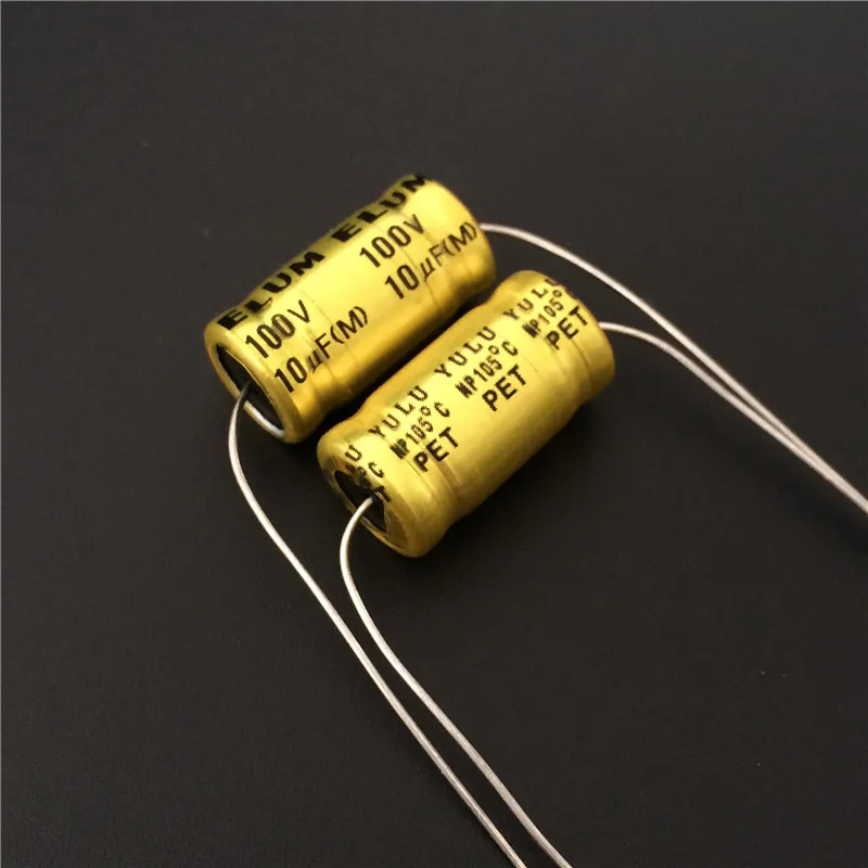 

10pcs 10uF 100V ELUM NP 10x20mm 100V10uF Bipolar Axial Aluminum Electrolytic Capacitor