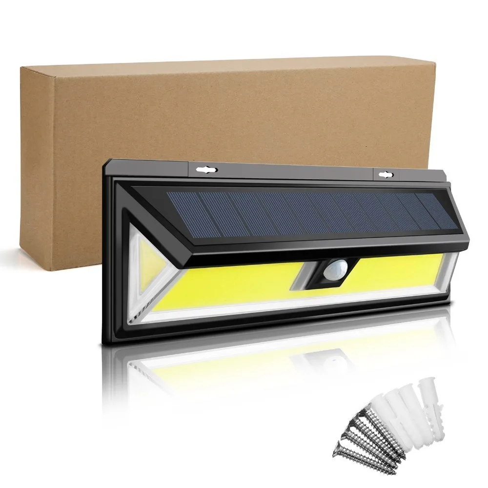 

54 80 90 118 180 LED Updated Solar PIR Motion Porch Light Sensor IP65 Waterproof Fence Garden Yard Wall Security Outdoor Lamp