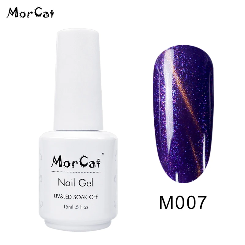 

MorCat 15ml Gel Nail Polish Super Shining Magic Nail Polish 15 Colors Cat Eye UV Gel Use for Nail Salon Cat Eye Gel Polish
