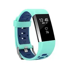 Силикагель регулируемый модный сменный спортивный ремешок для Fitbit Charge 2(5,1-7 дюймов), мятный зеленый и синий