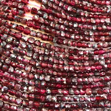 Гранат свободные бусины красный квадрат граненый 4-5 мм природа для изготовления ювелирных изделий ожерелье 14 дюймов fppj оптом