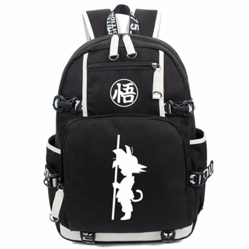 Anime DragonBall Z Son Goku Luminous Backpack Glow Schoolbag Computer