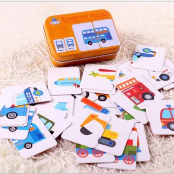 

Baby Leren Engels Paar Puzzel Montessori Cognitieve Kaart Zuigeling Educatief Speelgoed Puzzels Voor Kinderen Baby Gift