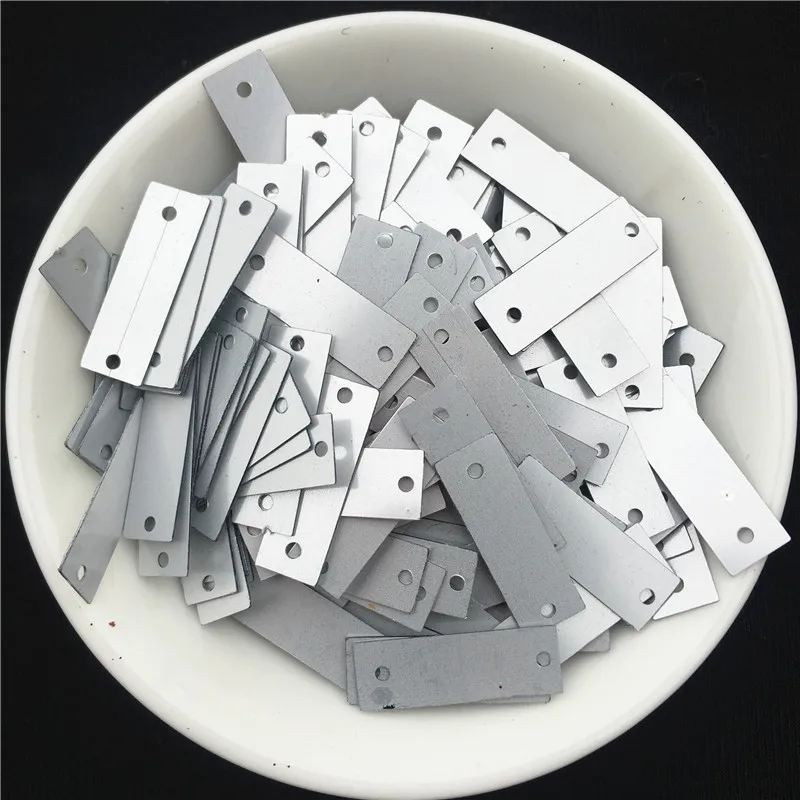 450pcs 6*19mm Matt Silver Square Rectangular Bar Two Hole Flat Sequins Sewing Material Wedding Craft Women DIY Garment Accessory | Дом и сад