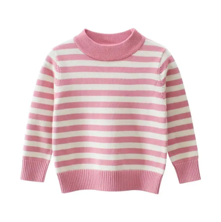 Children Sweater Cotton Twisted Knit sweater Kids Boys Sweaters Casual Baby Knitwear Sweater Autumn Winter Kids Pullover - Color: pink