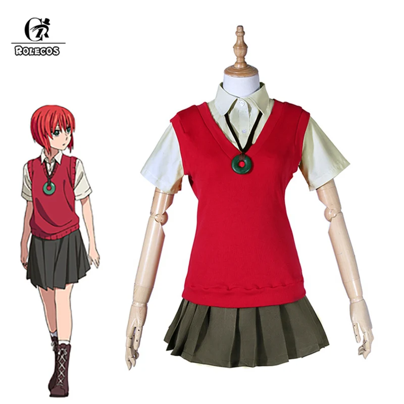 

ROLECOS The Ancient Magus Bride Anime Cosplay Costumes Hatori Tomoyo Cosplay Women Uniform Mahoutsukai no Yome Costume
