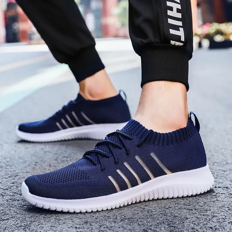 

2019 Men Shoes Summer Mesh Breathable shoe Walking Footwear Lightweight Comfortable Man Sneakers very light