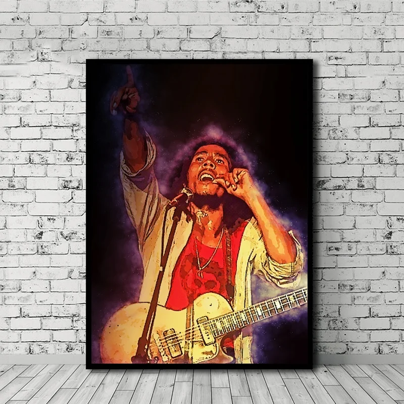 

Bob Marley Poster Canvas Print Wall Art Home Decor No Frame