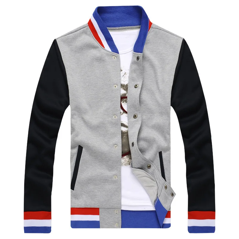 New men jacket fashion stand collar cotton sweater...