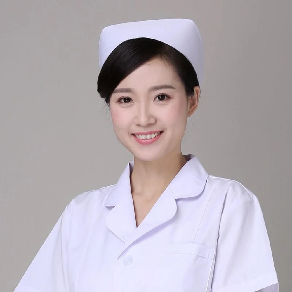

Blue Profession Nurse Hat Medical Staff Women Medical Doctor Hat Hospital Detist Surgical Work Caps Female White Pink Nurse Cap