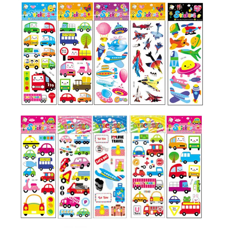 10Pcs Different Cartoon Sticker font b Toys b font for Children Gift Kindergarten Sticker on The