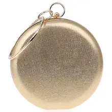 Круглые Женские вечерние сумки с бриллиантами, простые клатчи на цепочке, сумки на плечо, золотые