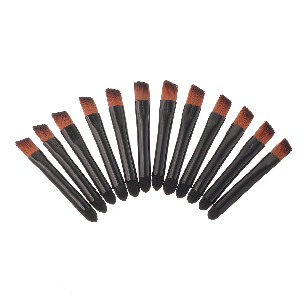 10Pcs Portable Dual Use Eyeshadow Brush Eyebrow Eye Shadow Sponge Stick