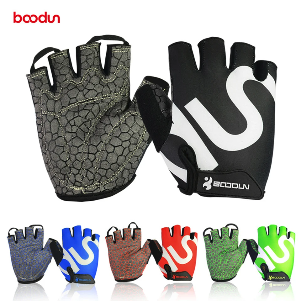 Boodun MTB Bicycle Cycling Gloves Half Finger Fitness Gloves Sports