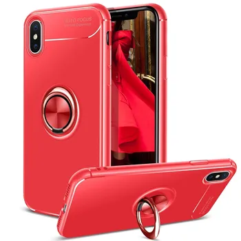 

Stand case Silicone with Ring for Apple IPhone X/XS Red