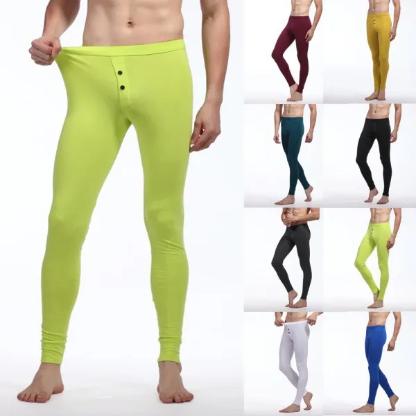 

Sexy Men's Soft Long Johns Thermal Underwear Pants Bottom Trousers Cotton L4 HU5