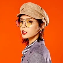 Армейская Военная темно-синяя шапка, Женская темно-синяя шапка, чистый цвет, хлопок, лен, для женщин, береты, одноцветные шапки, на каждый день, плоский верх, оттенок моряк, море, шапка s