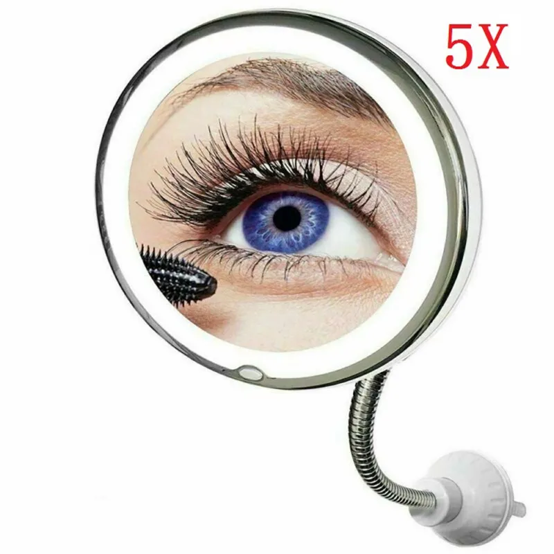 

Portable Folding 10x Magnifying LED Lighting Flexibles 360-Degree Rotating Makeup Mirror Rotating Cosmetic Mirror Makeup Lamp