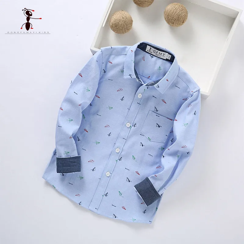 Najtaniej Kung Fu Ant 2017 New Arrival Jesień Skręcić w d oacute;ł Kołnierz Niebieski R oacute;żowy Biały Chłopiec Szkoła Mundury Student oacute;w Koszule Bluzki 178603