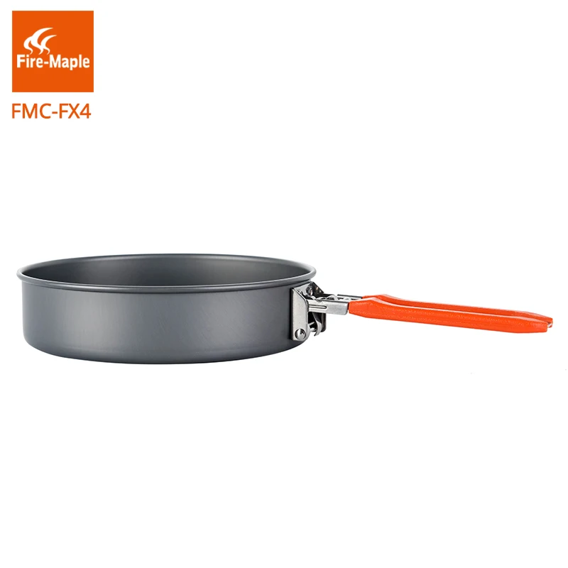Fuego de arce fiesta Vesta Pan acampar al aire libre senderismo baño Pinic duro portátil de aleación de aluminio freír mango plegable FMC-FX4