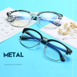 Новый тренд овальная оправа очки модные мужские и женские ретро Декоративные Плоские зеркальные классические могут быть оснащены