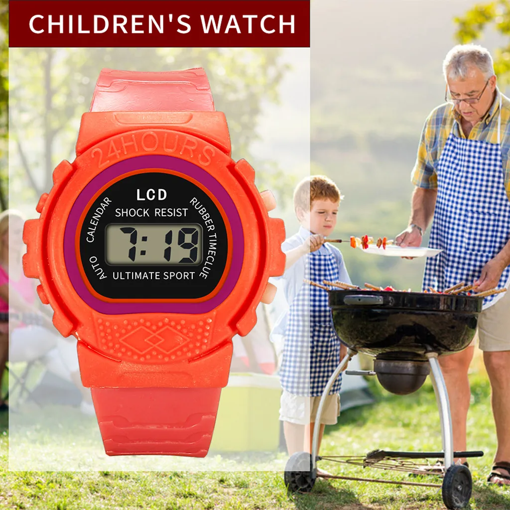 Детская одежда для девочек с аналоговым и цифровым дисплеем спортивные светодиодный электронный Водонепроницаемый наручные часы, под платье, часы, лучший подарок для детей, детские спортивные часы