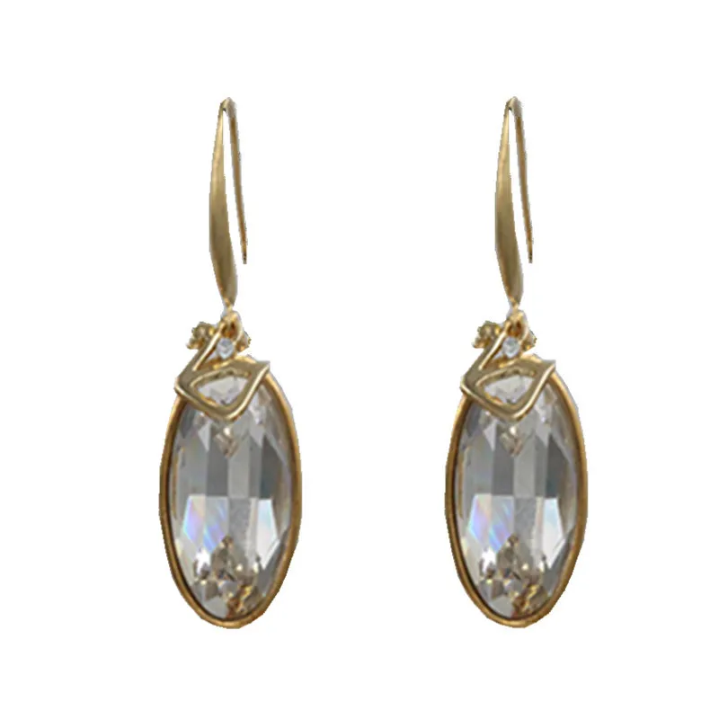 

Fashion Jewelry Water drop Dangle Earrings For Women Gold Color Crystal Earrings Female Brincos