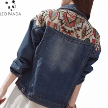 Ковбойское короткое пальто размера плюс на весну и осень, женская новая джинсовая куртка с длинным рукавом, свободная одежда, модная верхняя одежда, abrigos mujer WX16