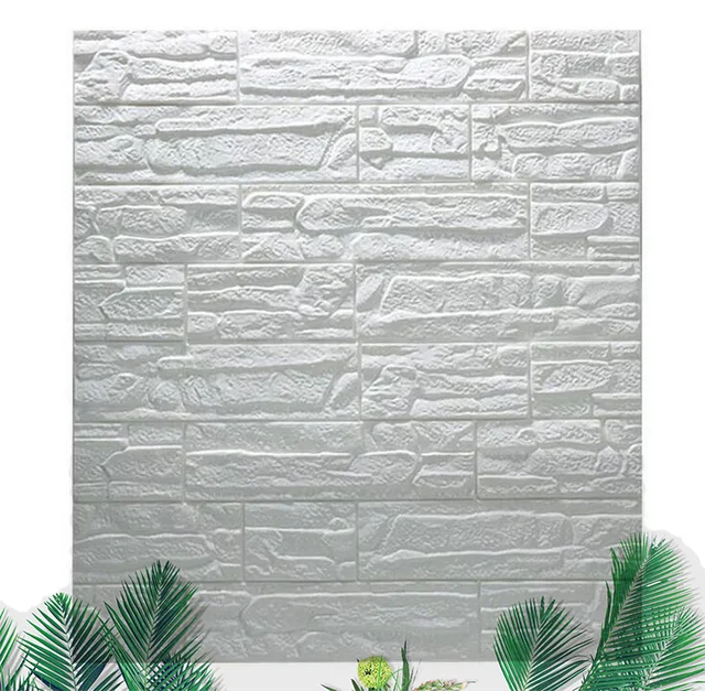 Waterproof Soundproof Decoration Foam 60 30 Cm Embossed Three D Diy Adhesive Made Bedroom Living Room Home Pe Stone Panels