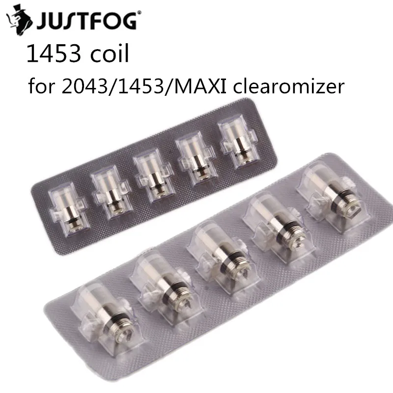

10pcs/lot JUSTFOG 1453 Coil Electronic Cigarette Atomizer Core Replacement Coils for 2043/1453/MAXI Clearomizer Atomizer