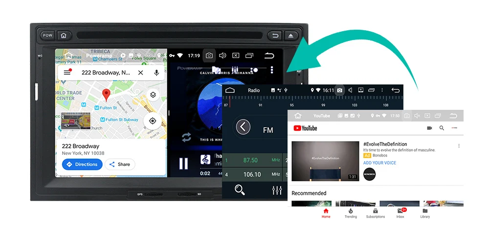 Top Belsee 4GB+64GB Android 9.0 Radio for Peugeot 3008 5008 Partner 2010-2016 Car Stereo GPS Unit Autoradio DVD Player Sat Navi 4