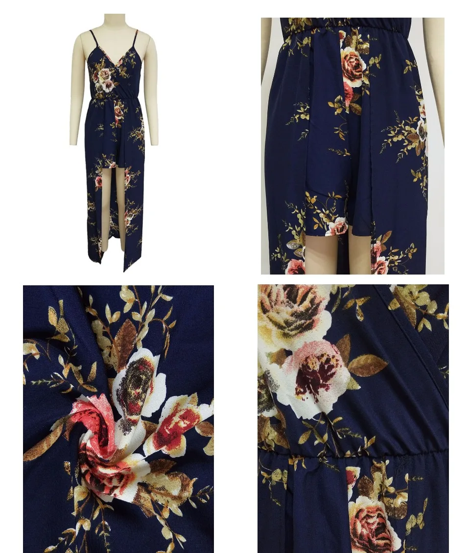Богемное длинное платье макси с разрезом, женские пляжные шорты в богемном стиле с принтом роз, Платья для вечеринок с неровным подолом